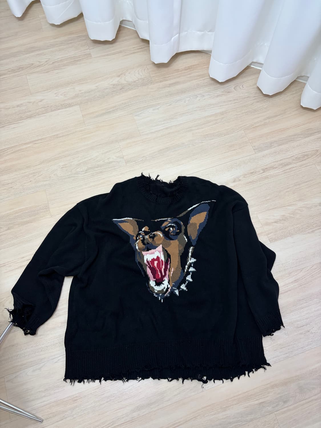 R13 앵그리 치와와 니트 XL 상품이미지3