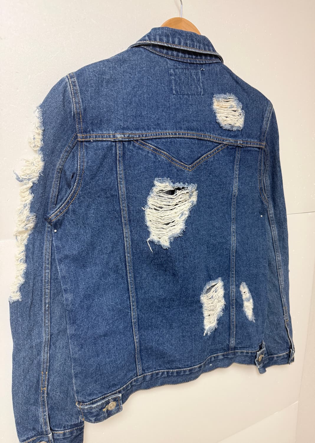 트위스트(TWIST) 데미지 데님 자켓 워싱 청자켓 Free 데일리 상품이미지5