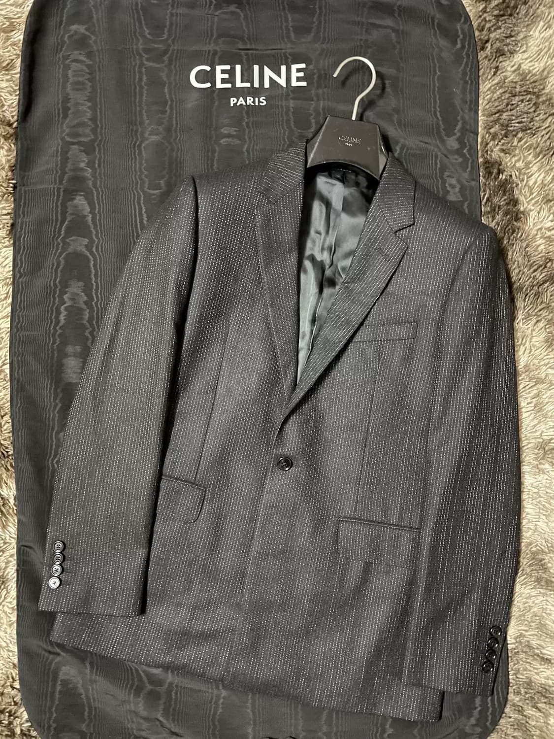 [박보검님 착용] 셀린느 23AW 라인스톤 스트라이프 자켓 상품이미지2