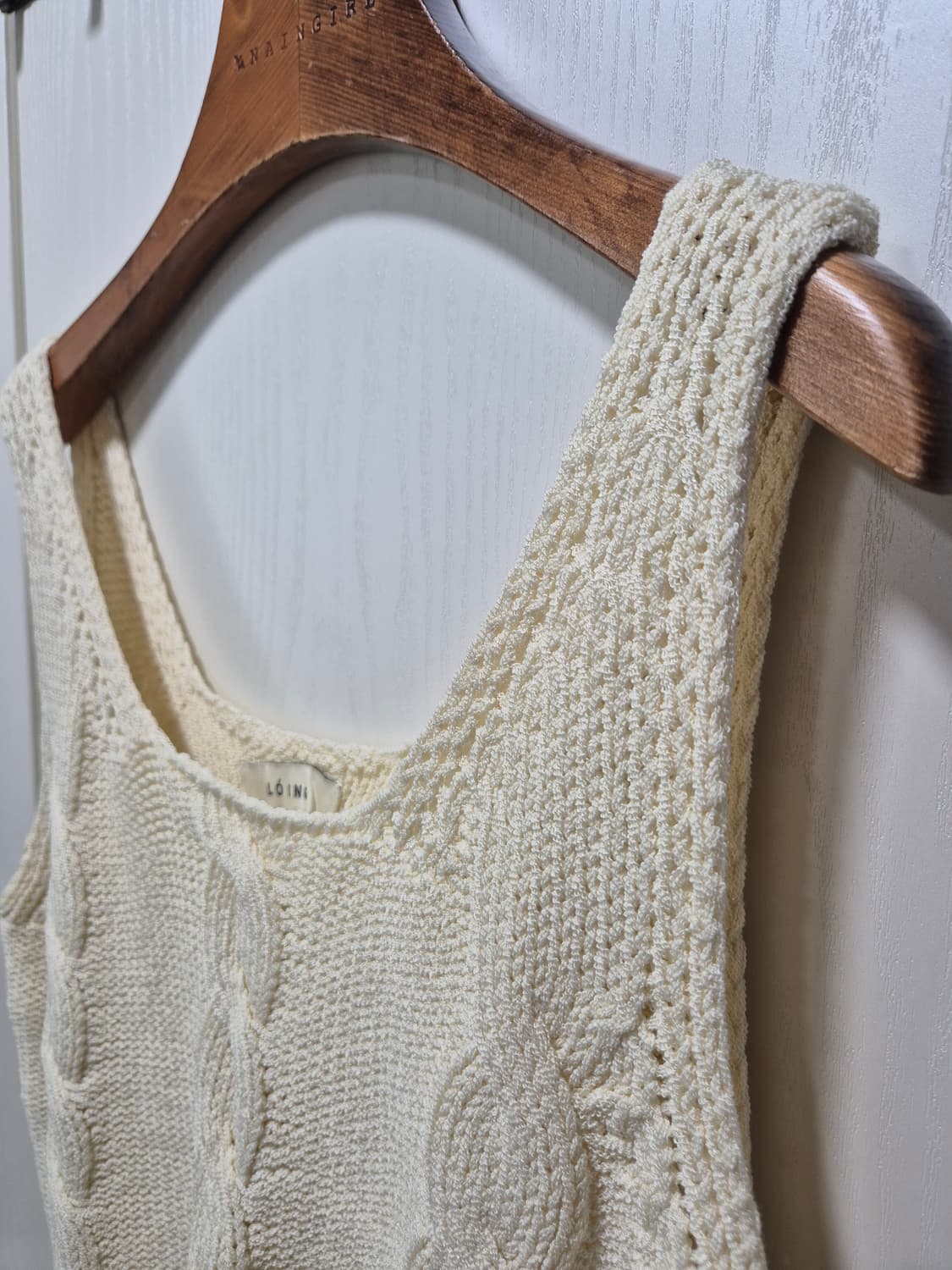 빈티지 케이블 니트 민소매 탑 상품이미지8