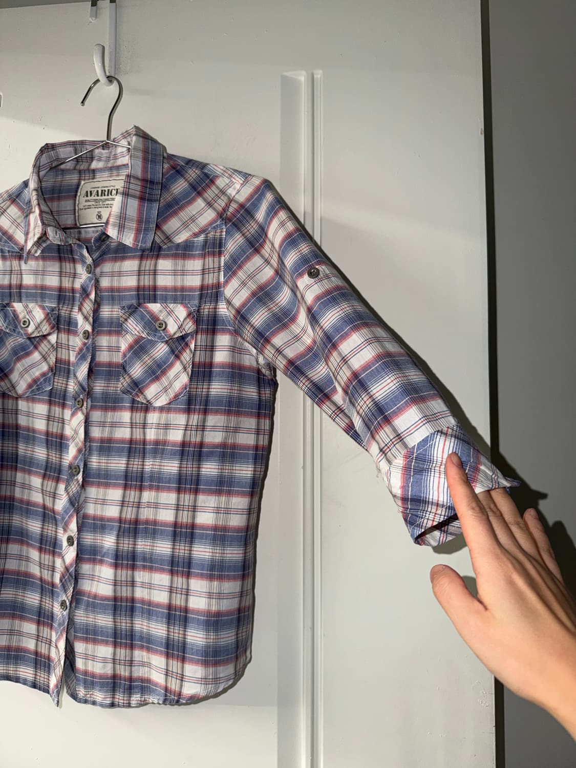 일본빈티지 체크 칠부반팔 셔츠 상품이미지7