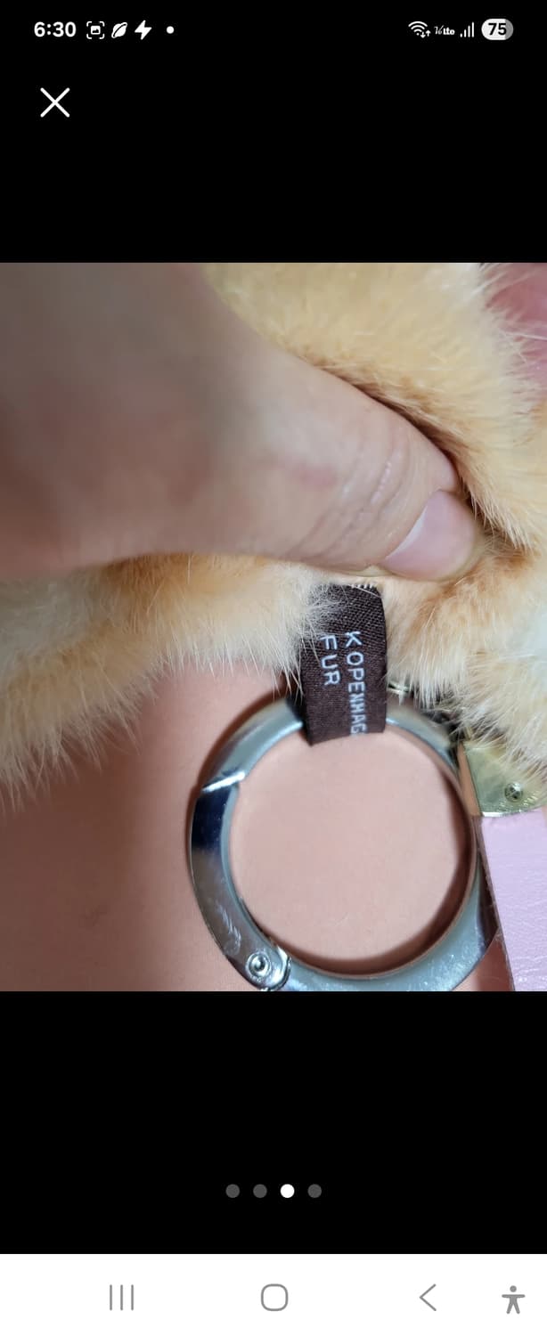 유럽 코펜하겐 브랜드의 천연밍크 참 키링 새제품 상품이미지3