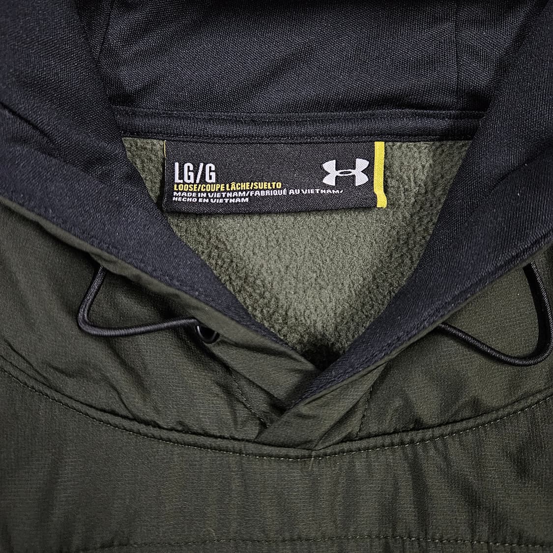 L 105 언더아머 하이브리드 패딩 기모 후드티 올리브 상품이미지4