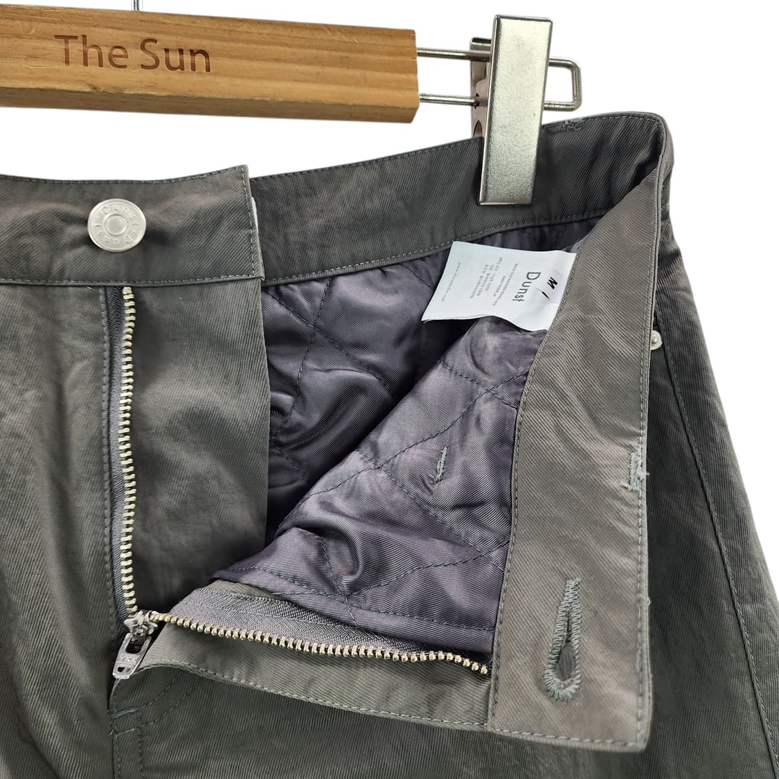 [M] Dunst 던스트 슬릿 패디드 펜슬 롱스커트 올리브 상품이미지9