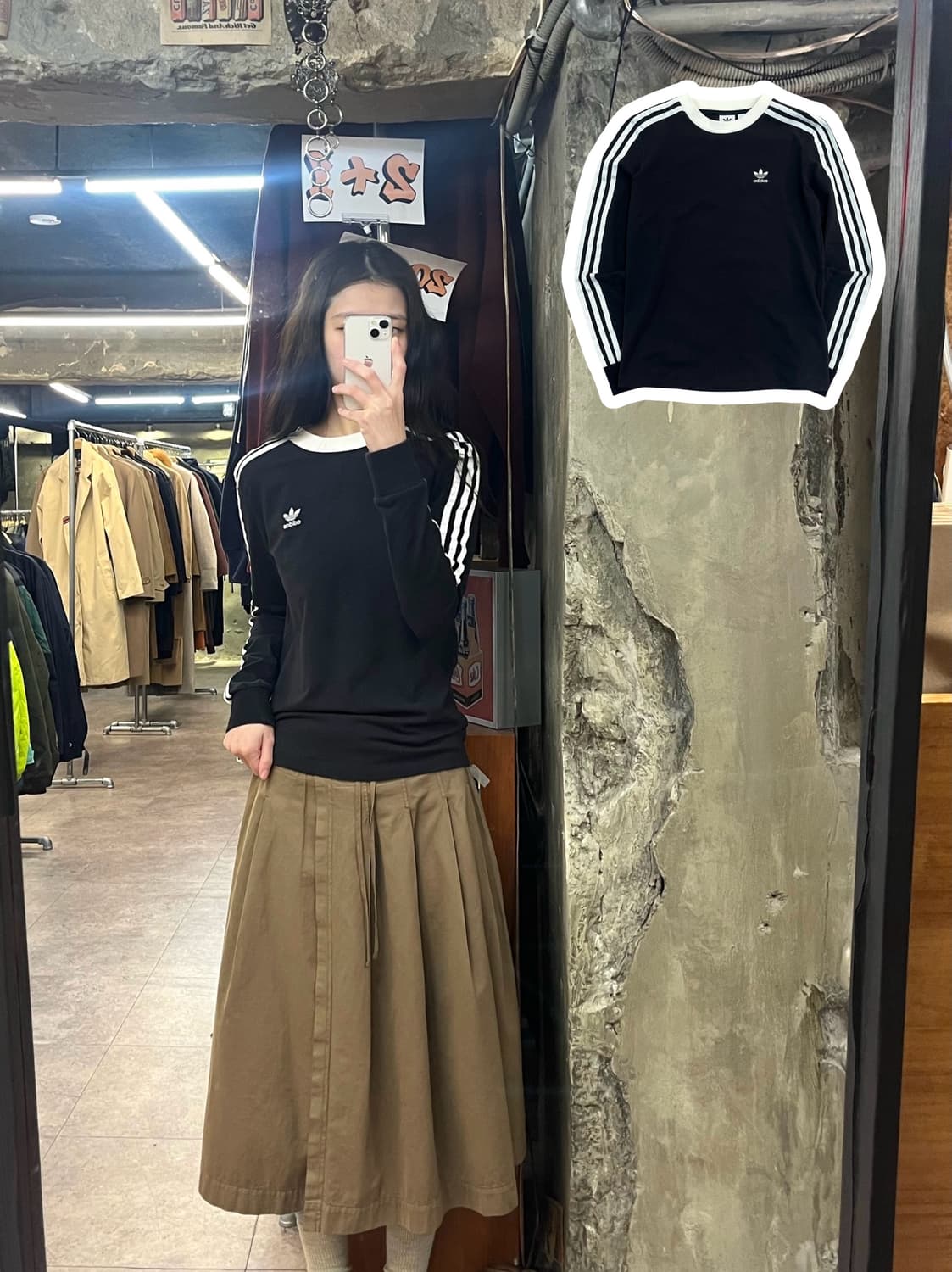 아디다스 긴팔티 블랙 XS #csz3584 상품이미지1