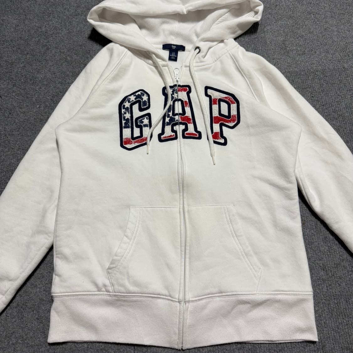 갭 화이트 성조기 후드집업 s 상품이미지2