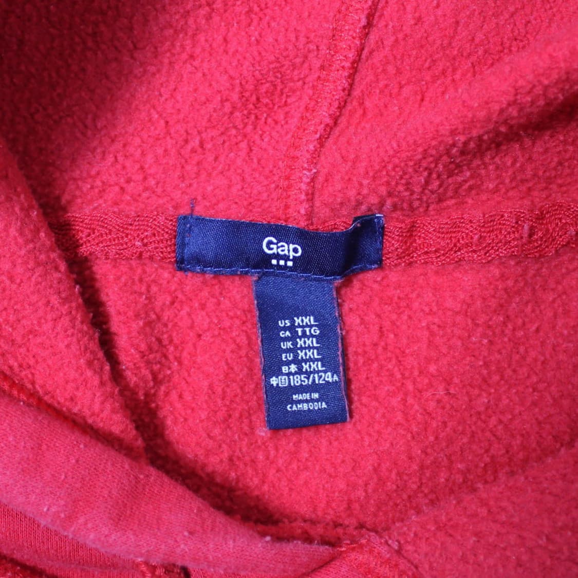 GAP 갭 레드 기모 후드티  상품이미지5