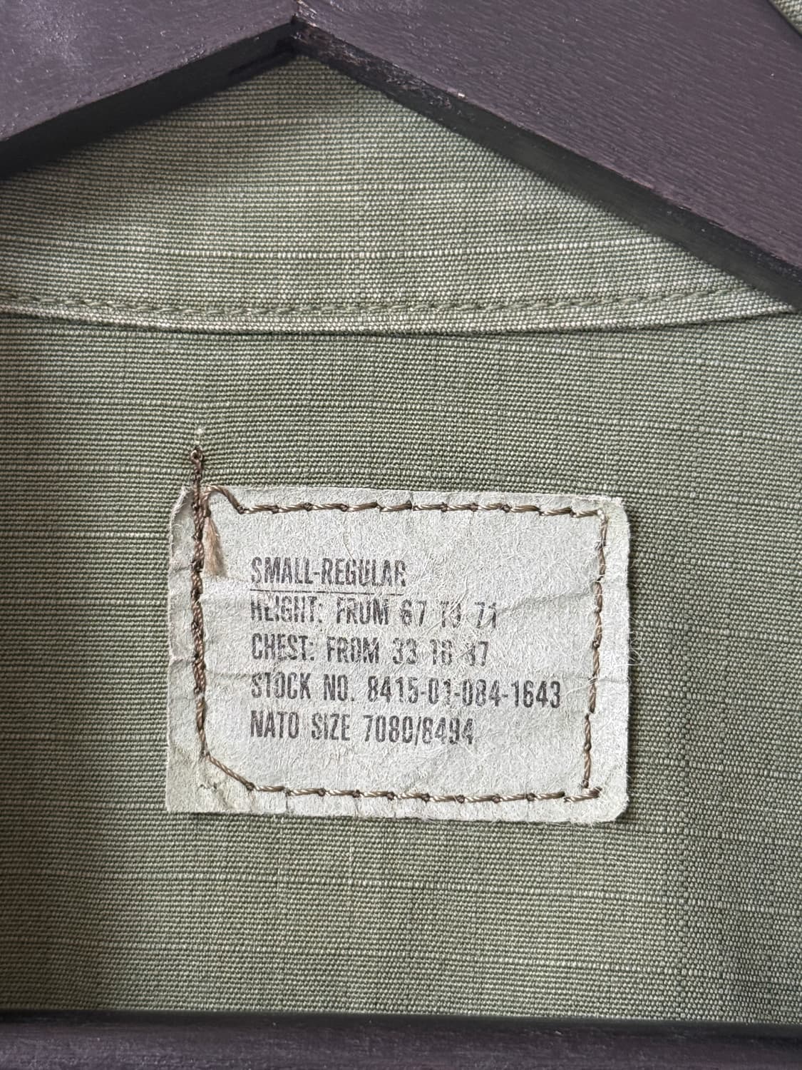 1968 Vietnam OG 정글 퍼티그 Jacket S/Ru 상품이미지3