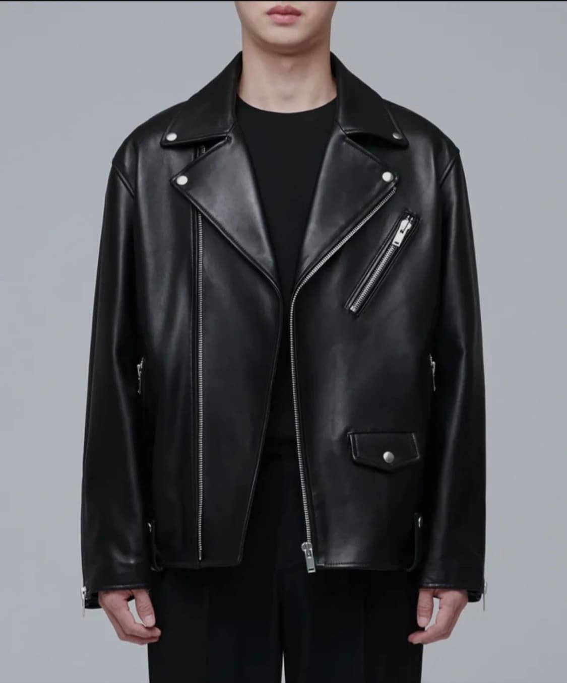 무신사 램스킨 레더자켓 새옷 상품이미지3