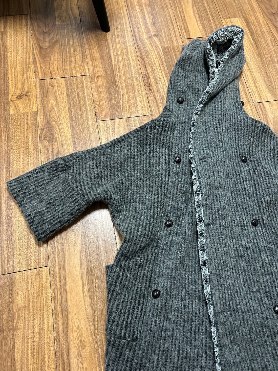 비대칭 사선 후드 자켓 상품이미지1