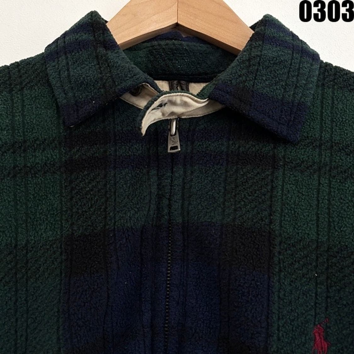 폴로 골프 체크 집업 자켓 S 실측 L 0303  상품이미지4