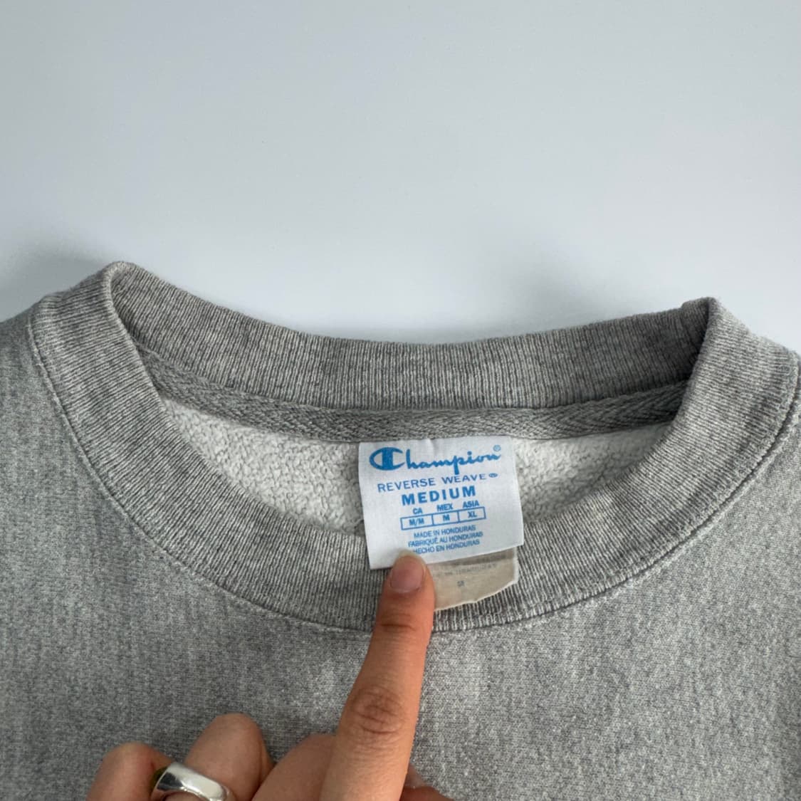 Champion 챔피온 스몰 로고 그레이 맨투맨 상품이미지6