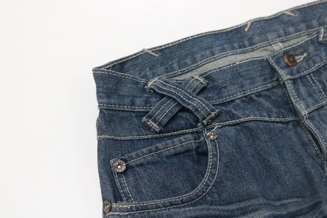 DAILY NEWS 데일리뉴스 빈티지 카고 스트라이프 워싱 데님 팬츠 상품이미지5