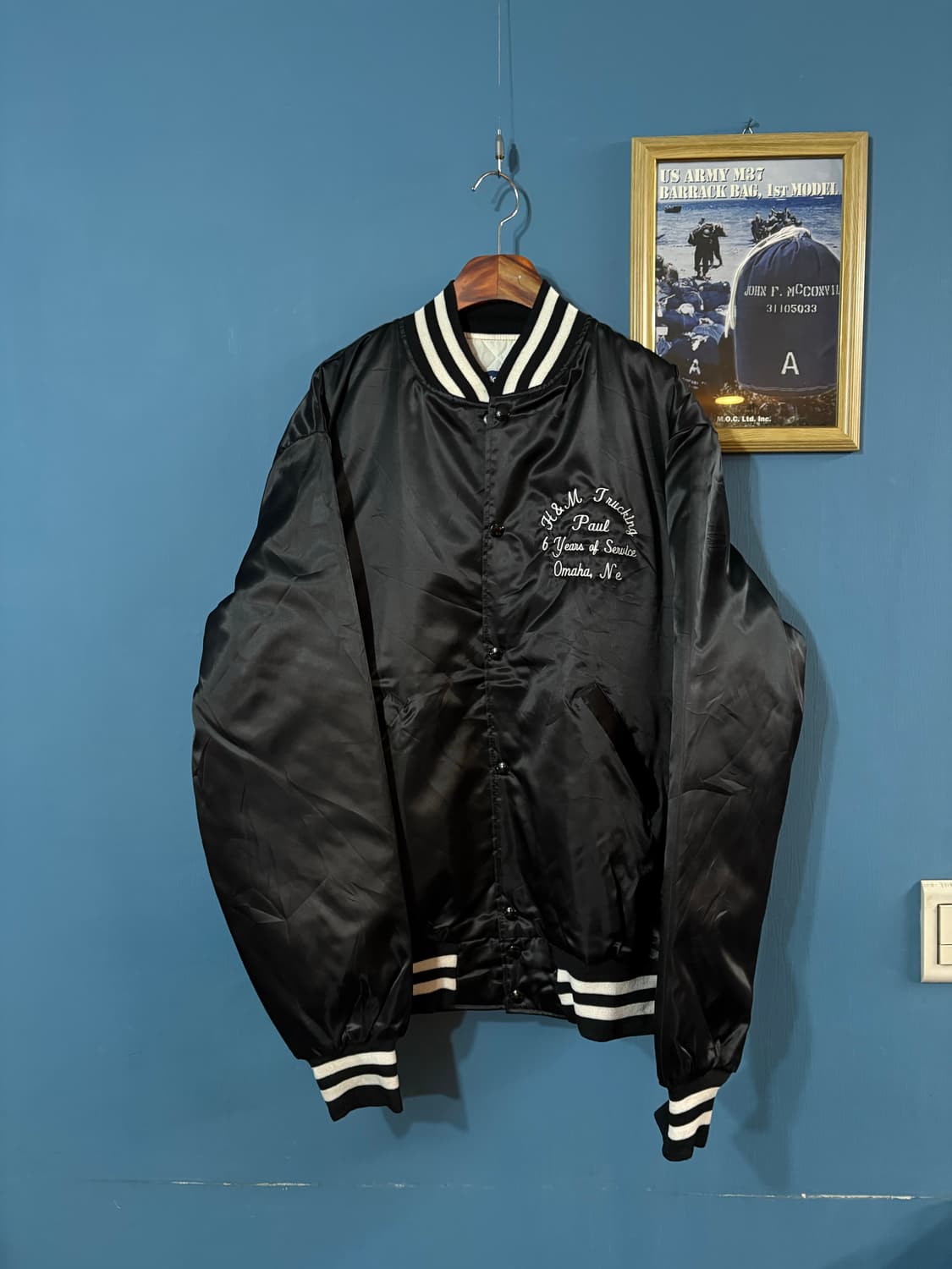 80-90‘s USA Holloway varsity Jacket. 상품이미지1