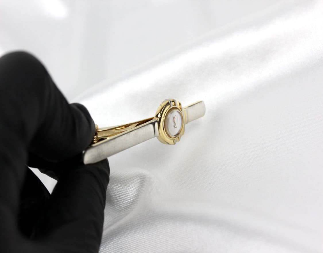 입생로랑 B+등급 5.3cm 천연자개 남자 명품 넥타이핀 상품이미지6