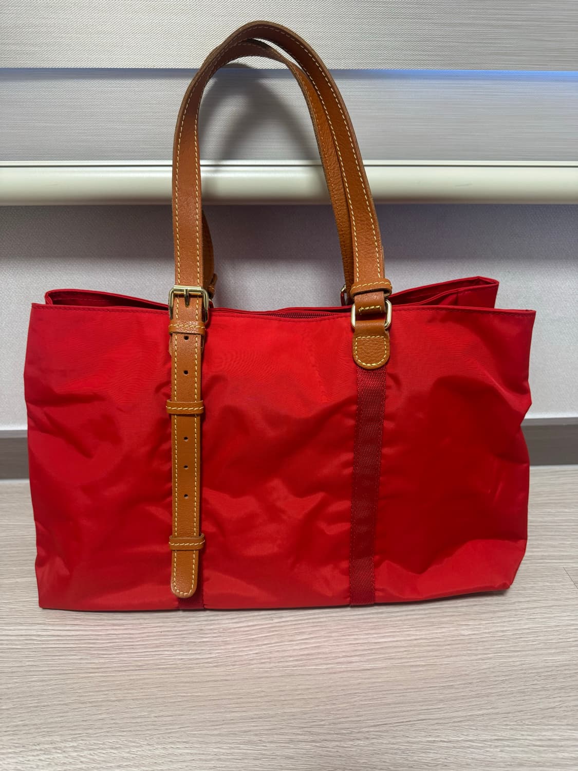 브릭스(BRIC'S) 나일론 가죽 트리밍 토트백/숄더백 (레드) 판매합니 상품이미지2