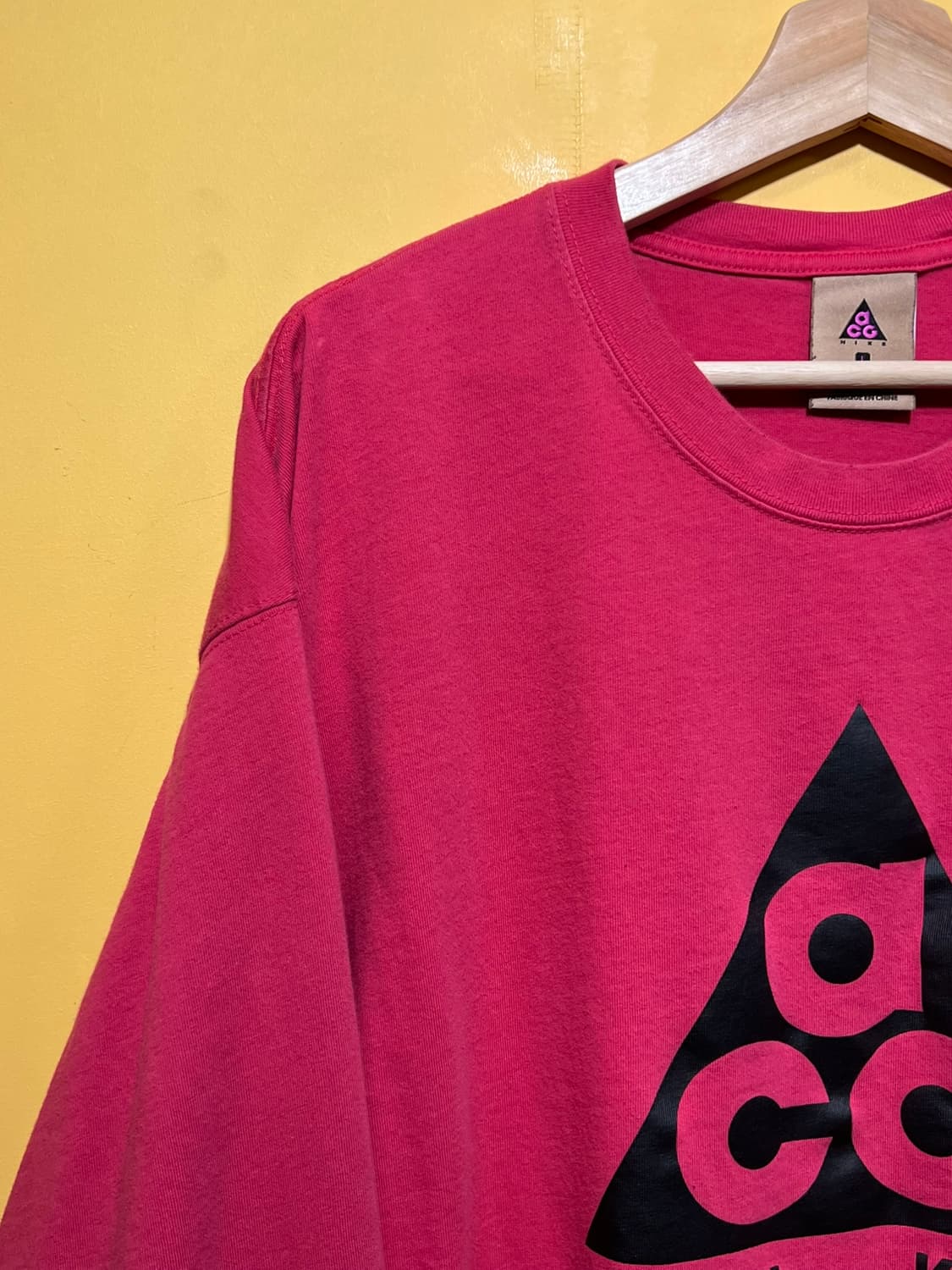 [L] 나이키 ACG 롱슬리브 로고 티셔츠 러쉬 핑크 US/EU 상품이미지3