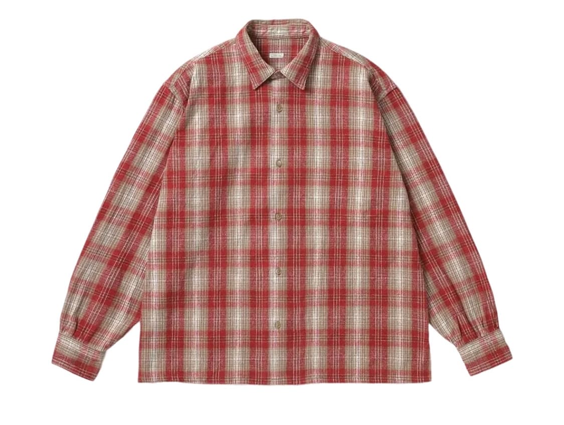 [2] 아프레쎄 빈티지 코튼 실크냅 체크셔츠 상품이미지1