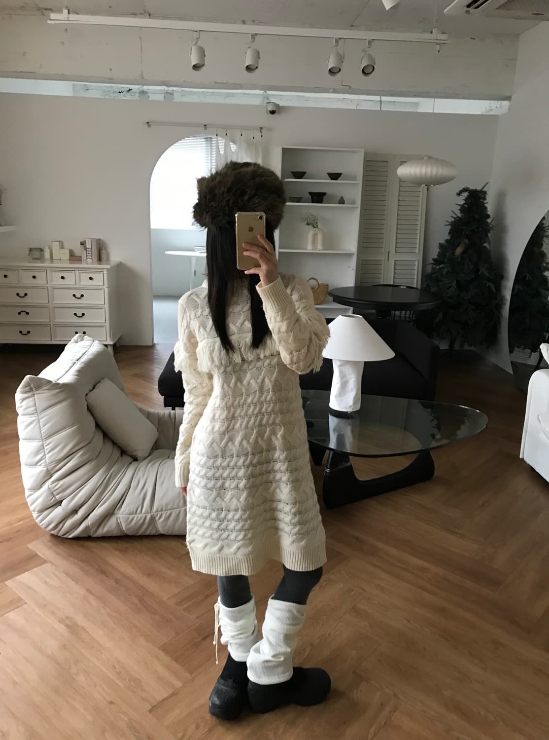 vintage tassle knit one-piece 상품이미지2