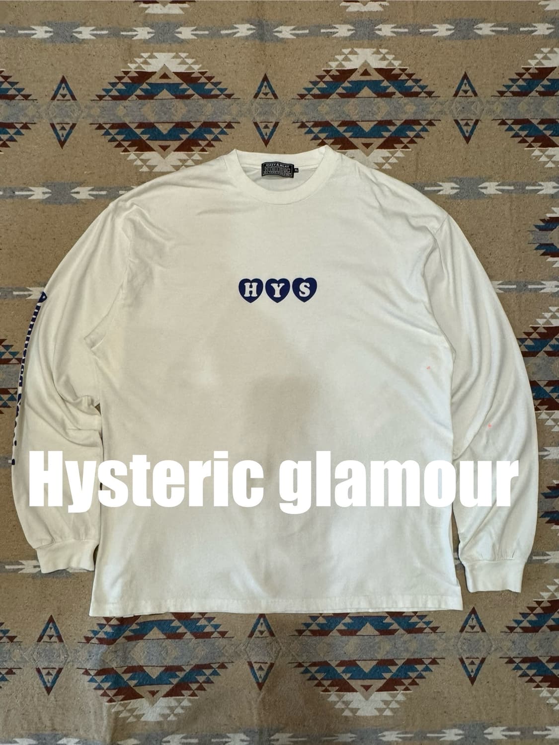 [XL] 히스테릭글래머 HYS 롱슬리브 티셔츠 화이트 상품이미지1