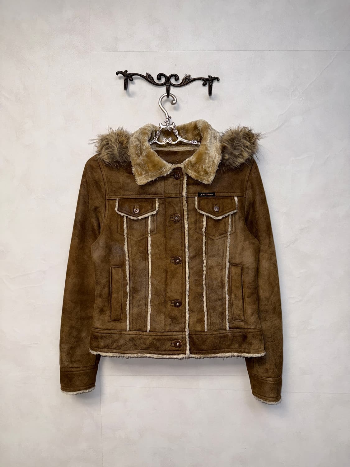 Mocha brown tie dye hood fur mustang  상품이미지1