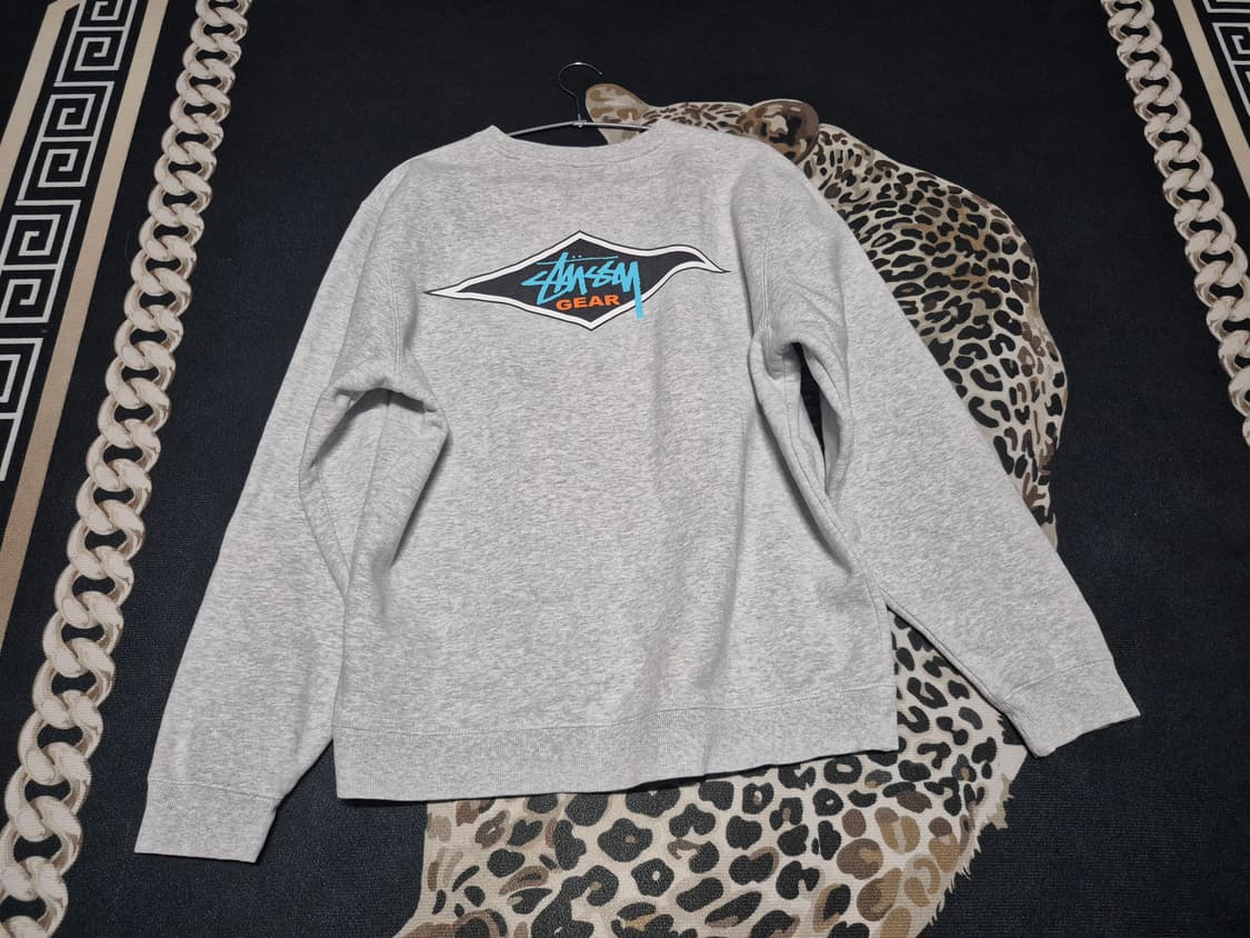 스투시 기어 로고 크루넥 스웻셔츠 애쉬 헤더 L 상품이미지4