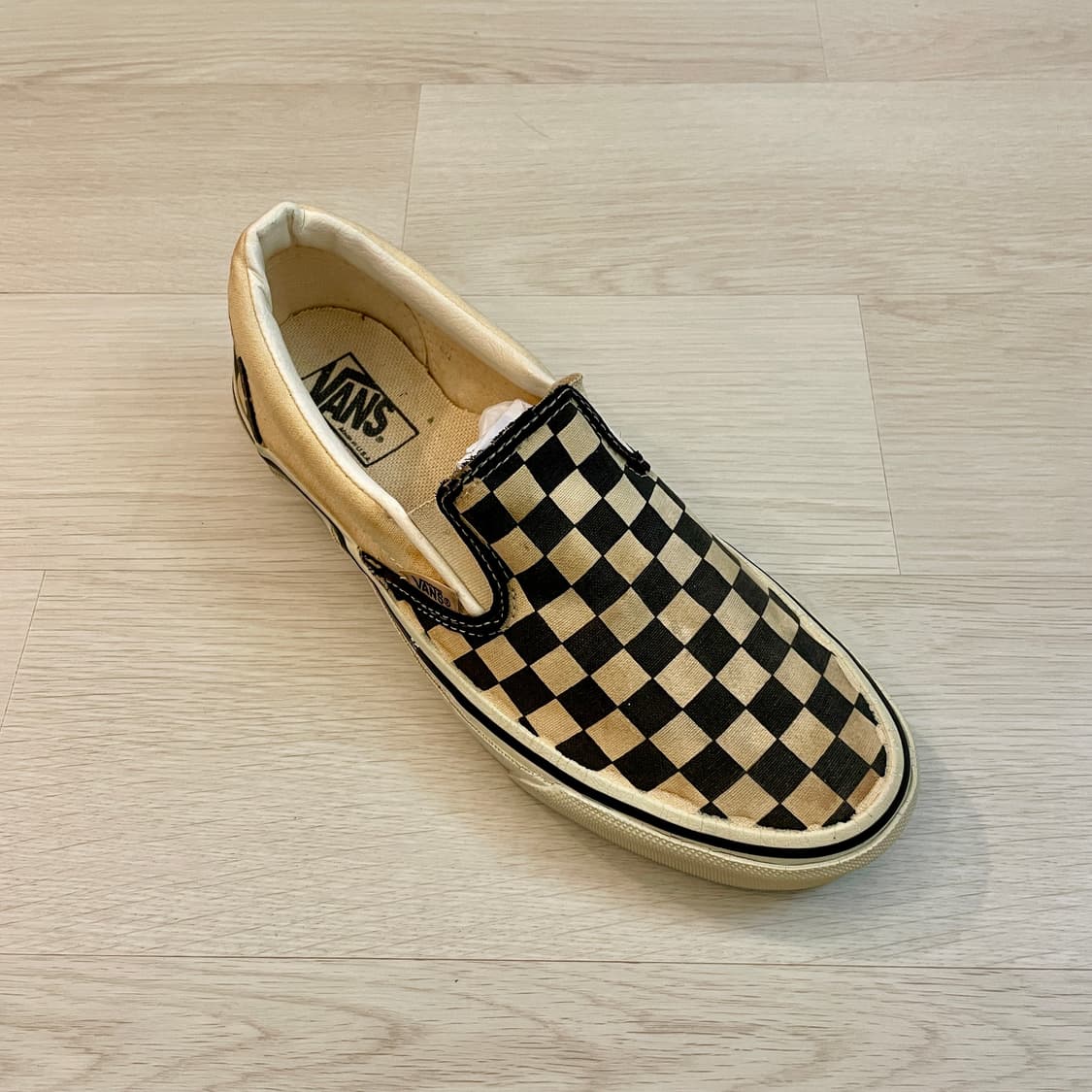 90s Vans 반스 체커보드 슬립온 데드스탁 상품이미지4