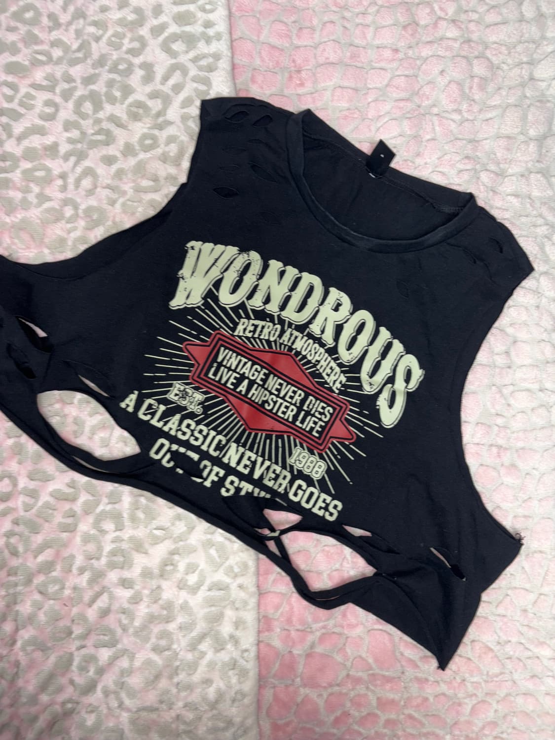 데미지 탑 블랙  상품이미지1