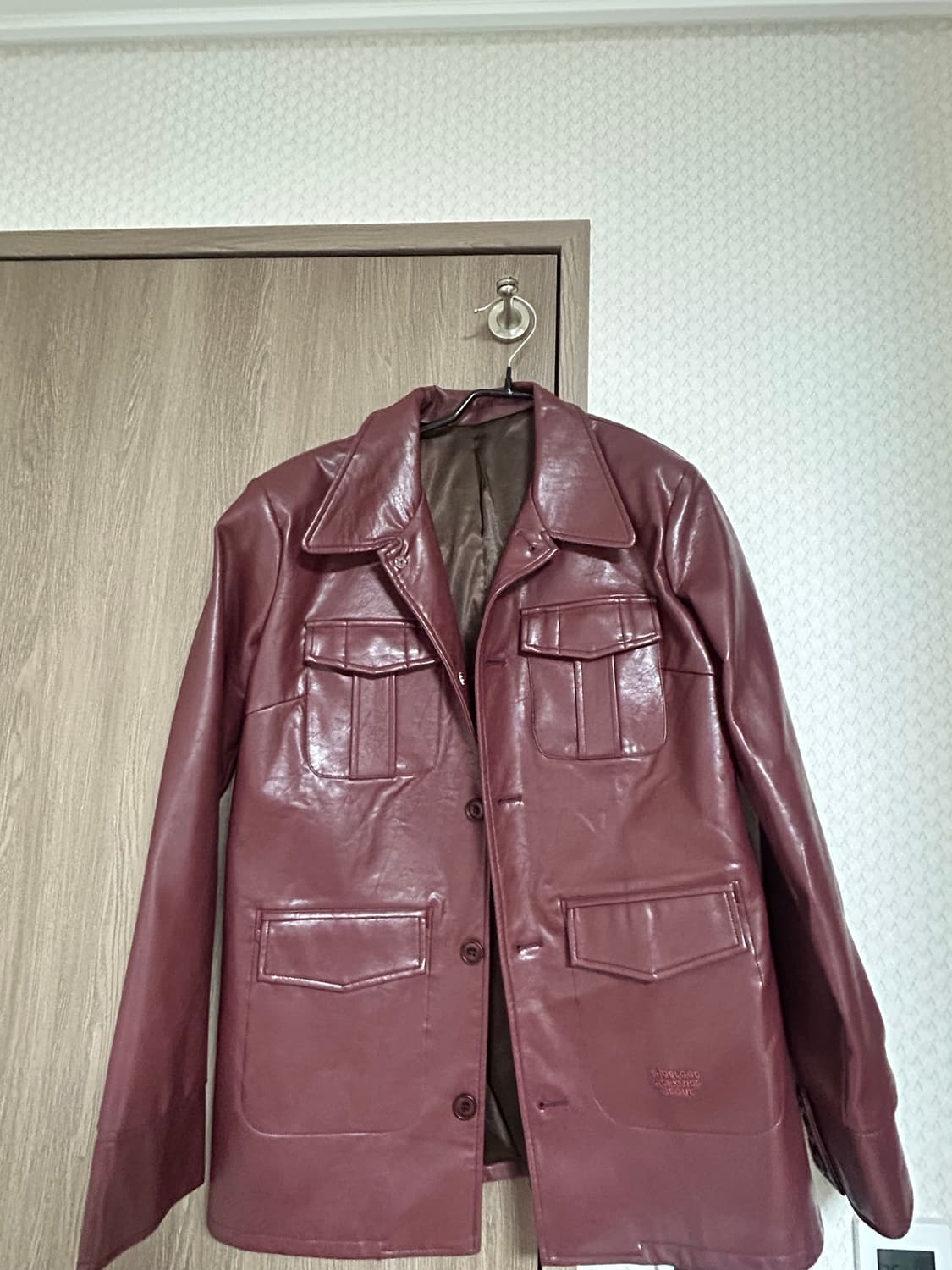 배드블러드 70s 레더자켓 버건디 상품이미지4