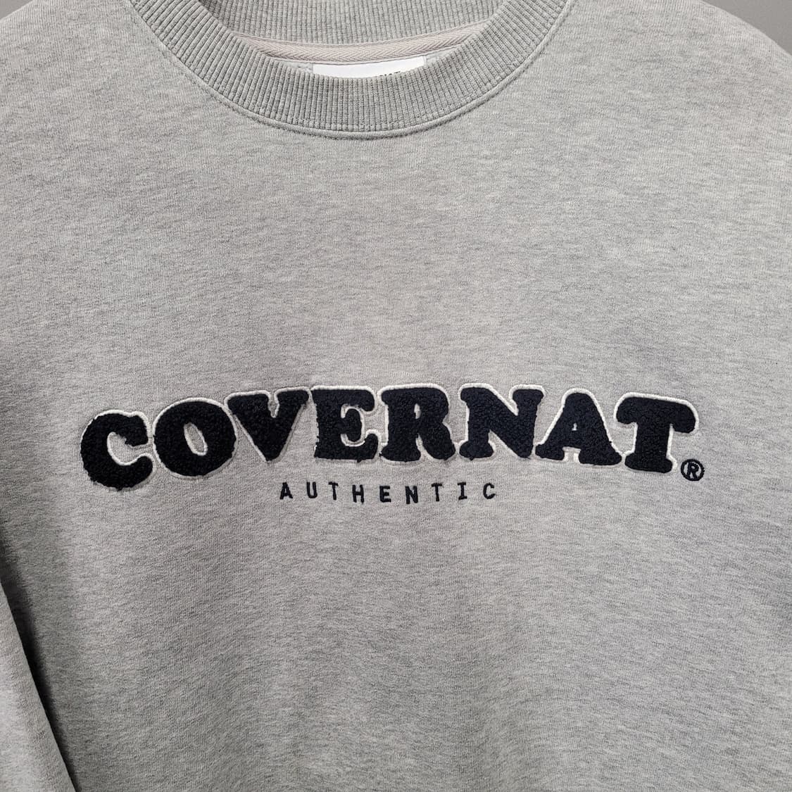 커버낫 어센틱 로고 맨투맨 그레이 상품이미지3