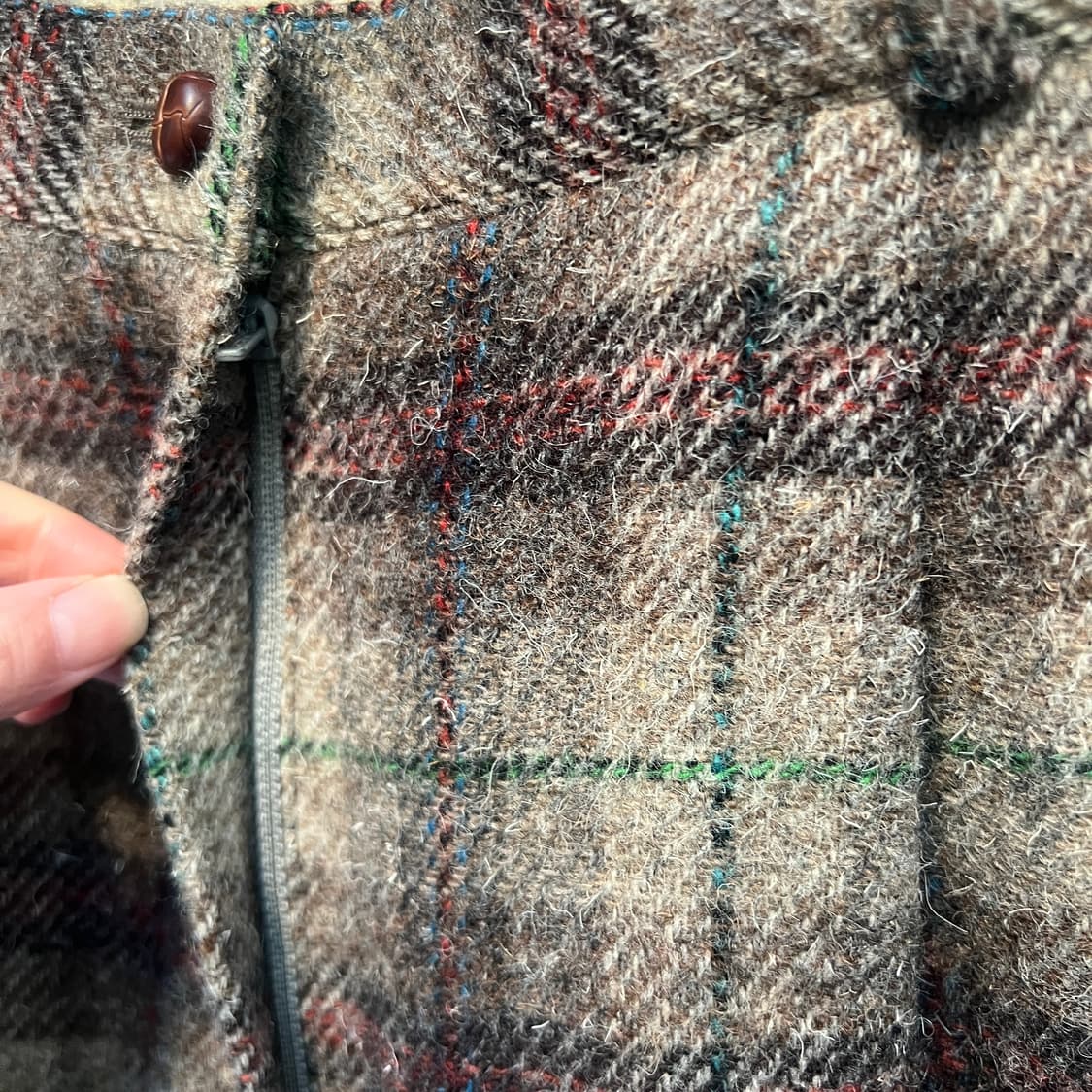 New yorker 체크 울 하이웨스트 팬츠 상품이미지3