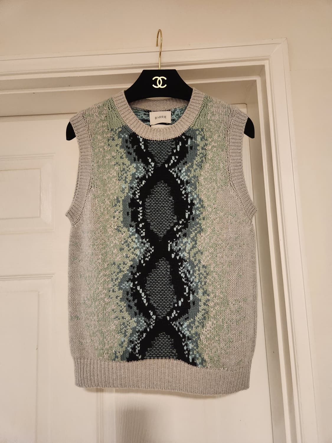 (정품)샤넬 배리 BARRIE 그린 니트 베스트 상품이미지1