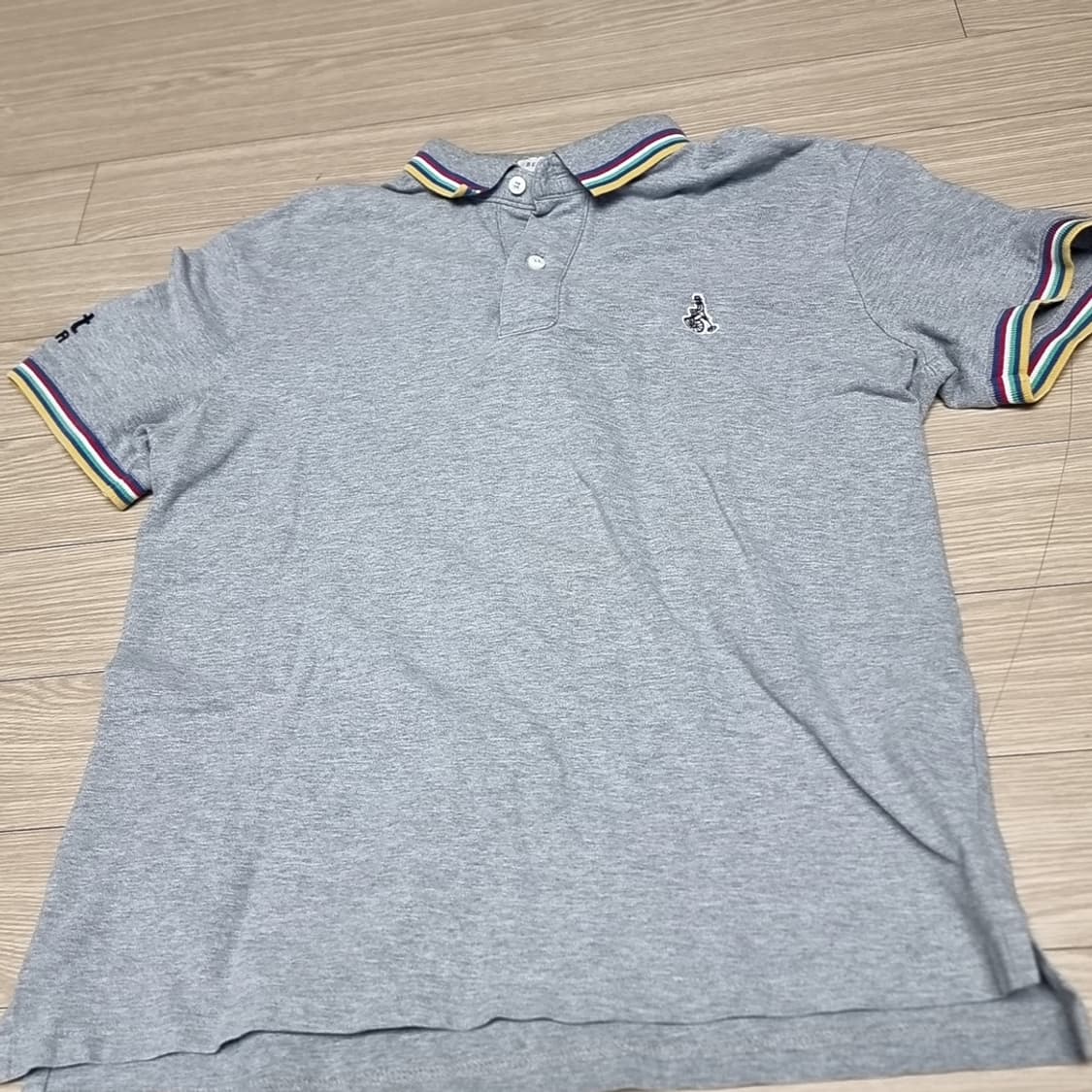 빈폴 남성 그레이 멀티 스트라이프 반팔 폴로티(100) 상품이미지1