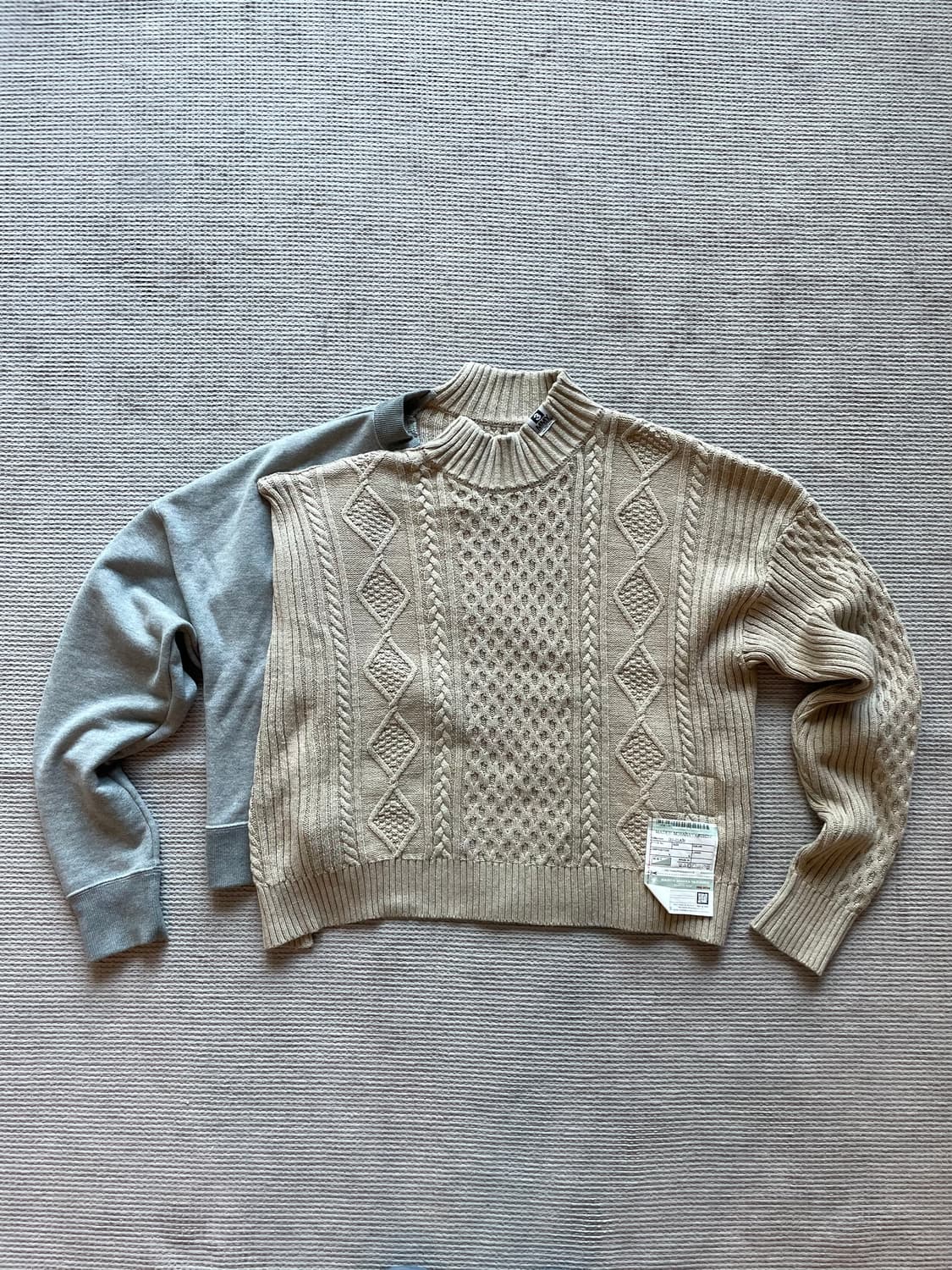 미하라야스히로 케이블 스웨터 상품이미지1