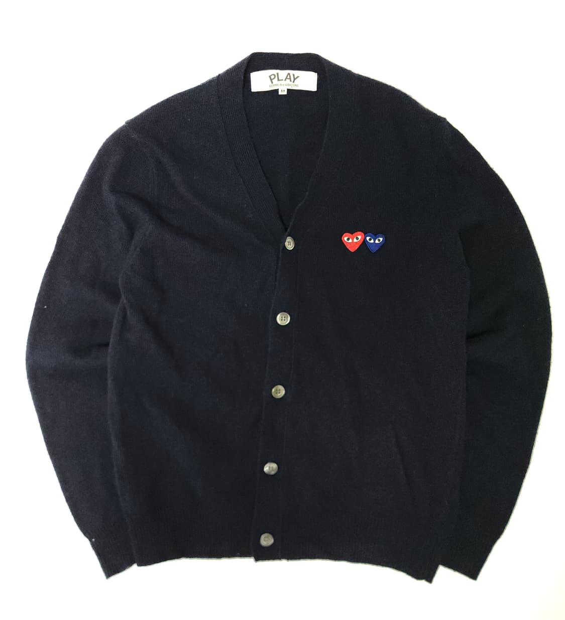 꼼데가르송 더블 하트 와펜 가디건 M 상품이미지1