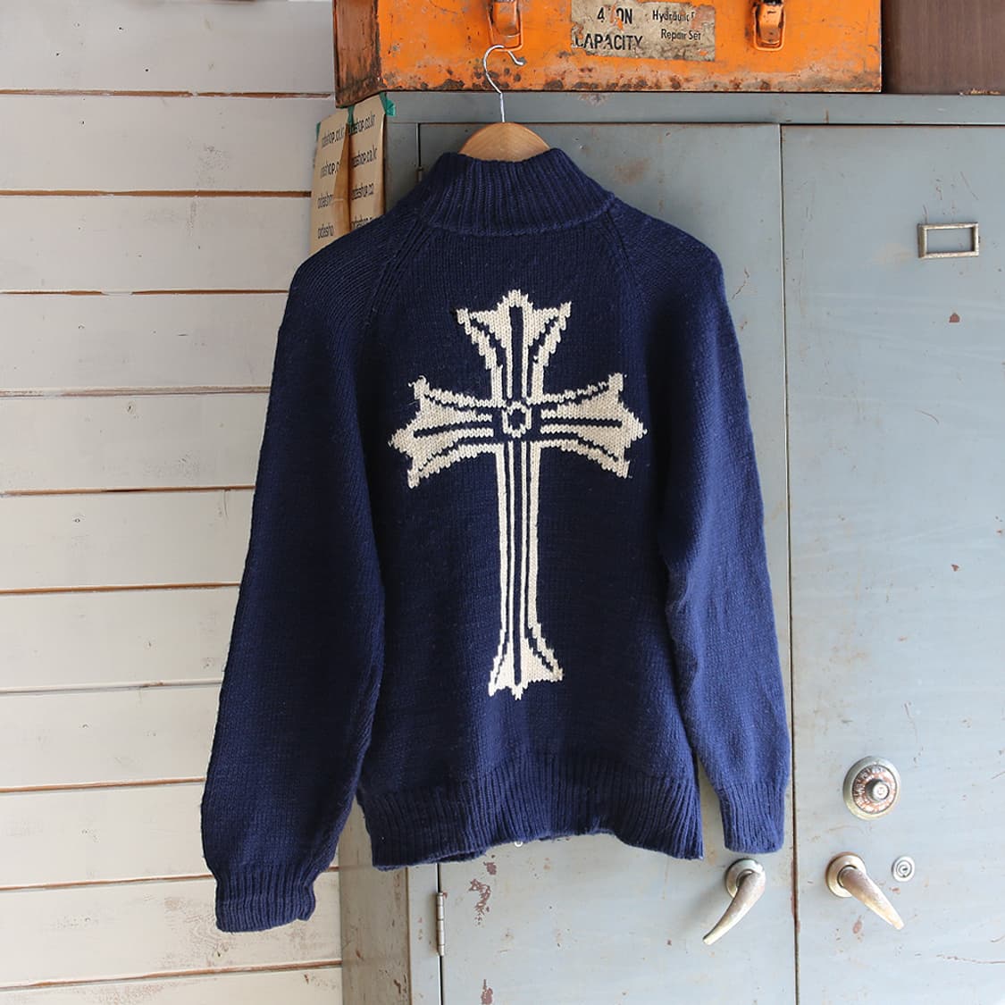 (착용컷) 헤비울 니트 집업 (남성용 100-103) 상품이미지2