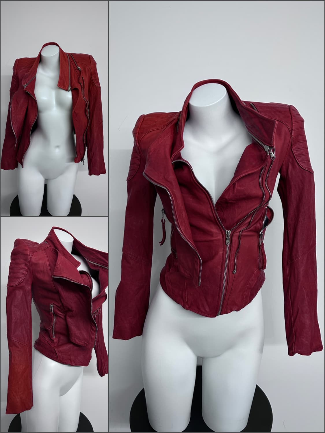 에고이스트 멀티 지퍼 램스킨 자켓 상품이미지1