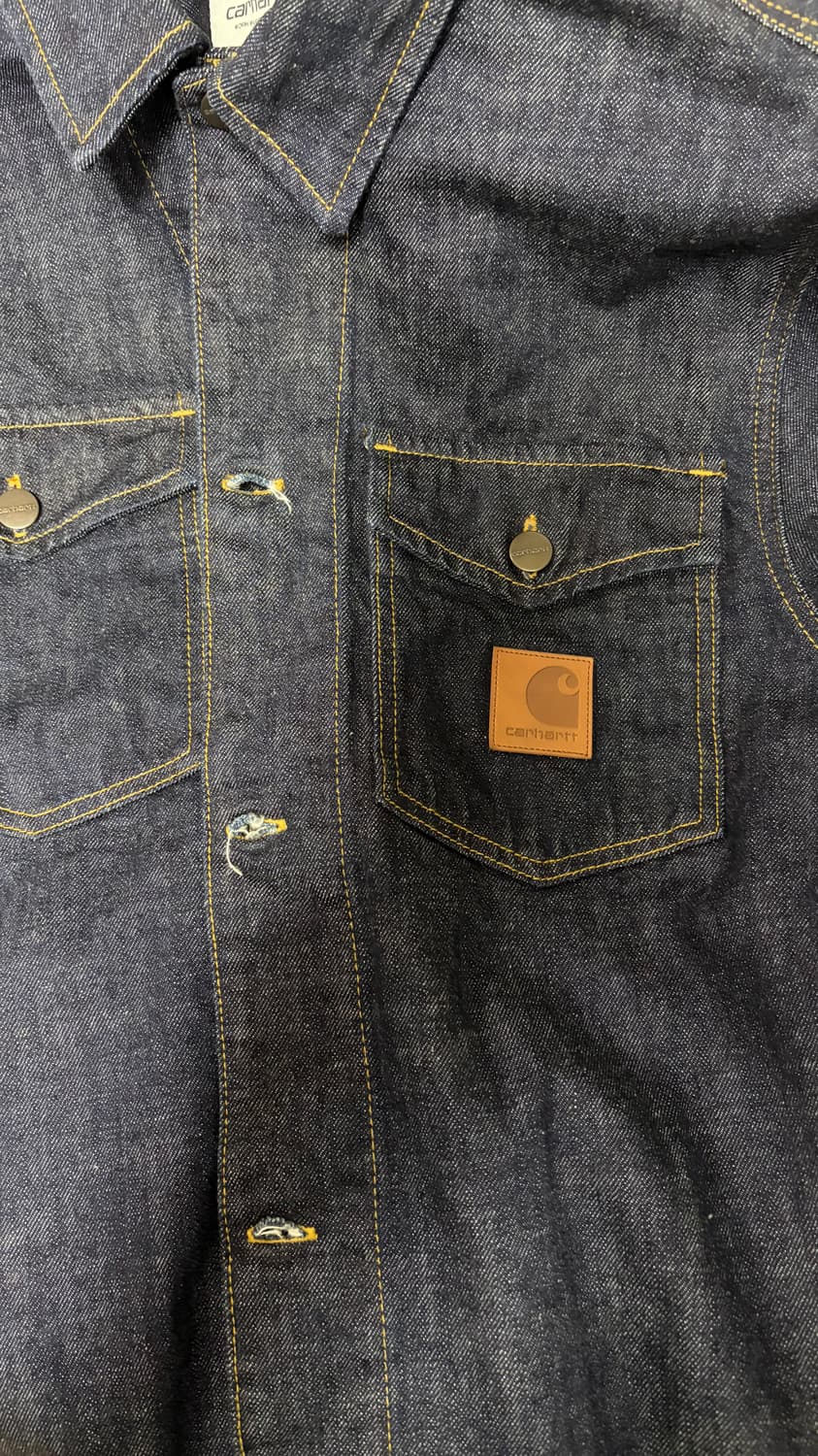 칼하트 LINCOLN SHIRT JAC BLUE RINSED 링컨 셔츠 상품이미지2