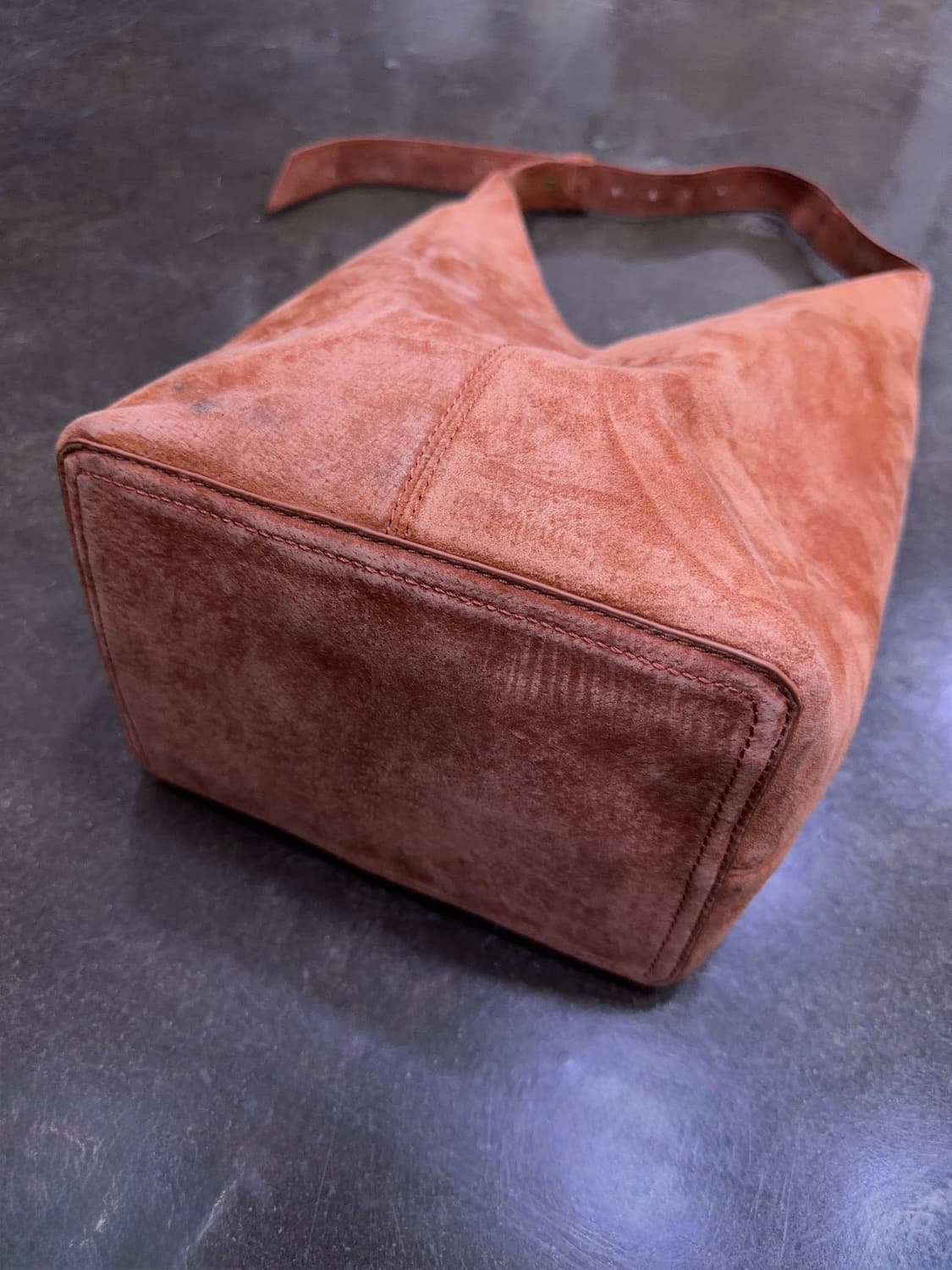 자라 돈피 맥시 레더 버킷 숄더백 오렌지 상품이미지7