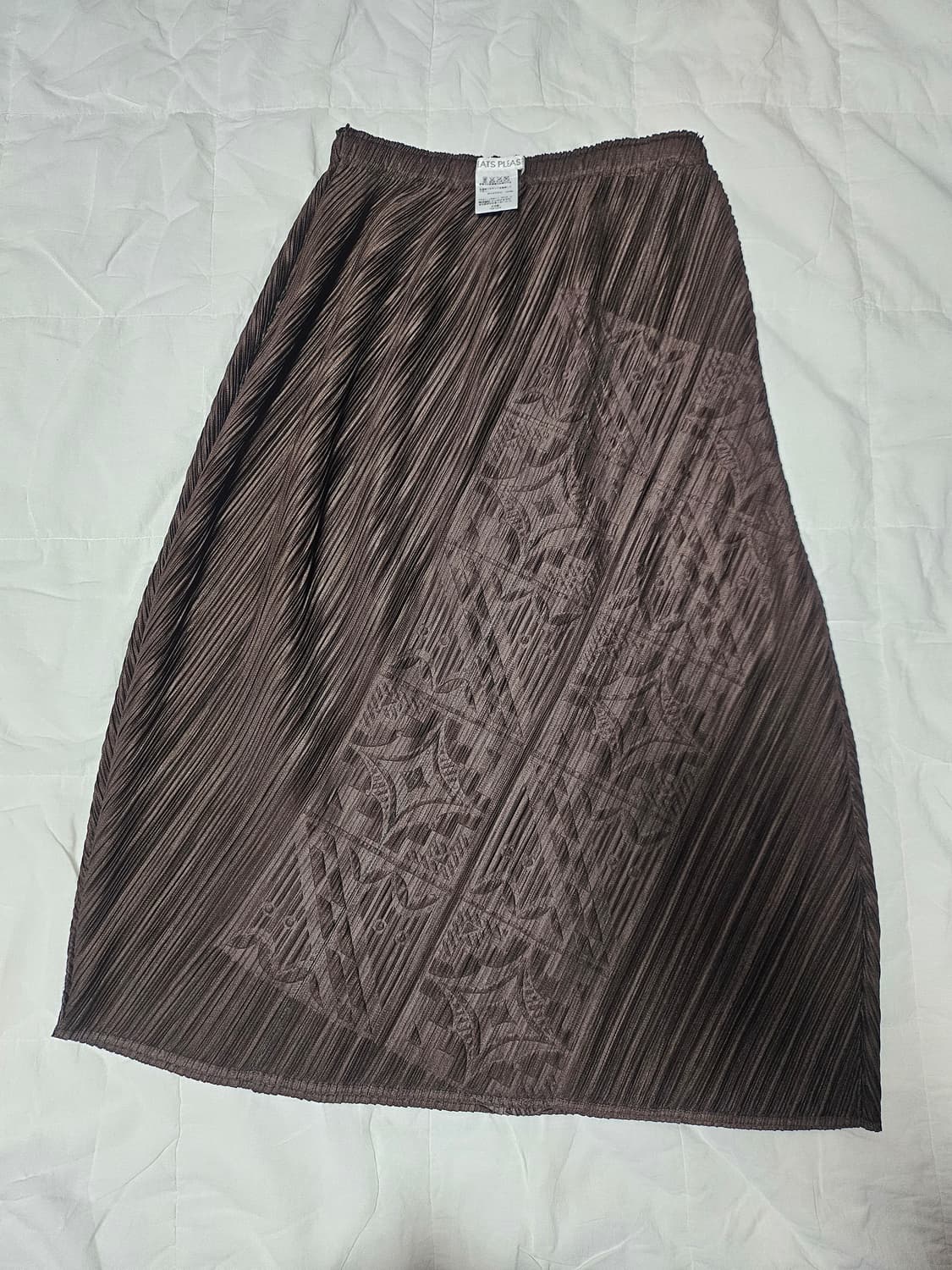 플리츠플리즈 엠보스 스커트 상품이미지6