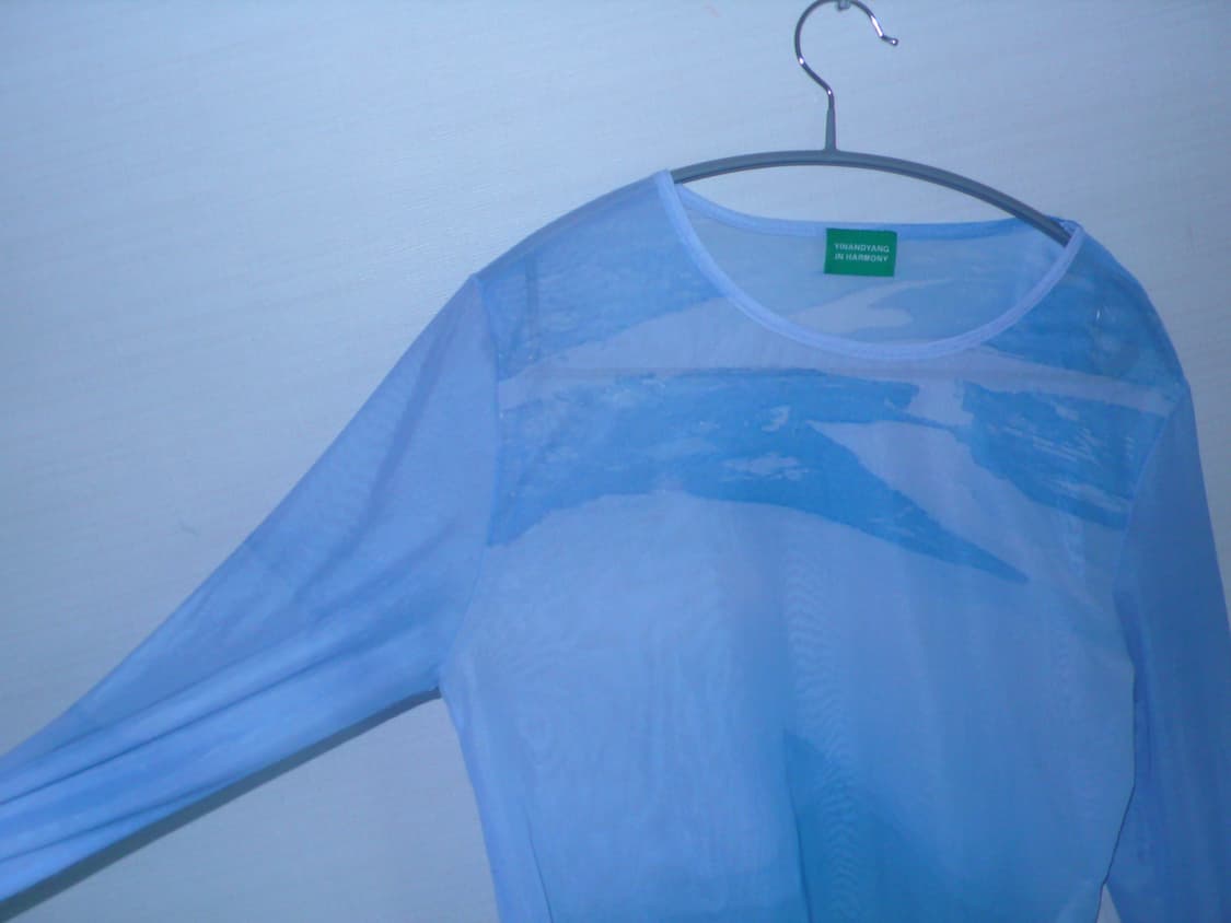 Yin and yang in Harmony Mesh print top 상품이미지2