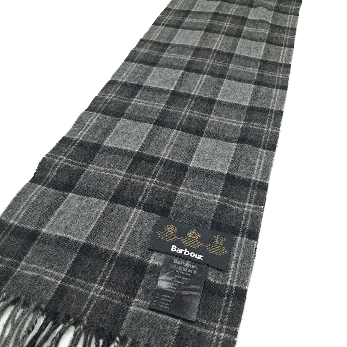 MX227 바버 그레이 타탄체크 램스울 목도리 머플러 상품이미지5