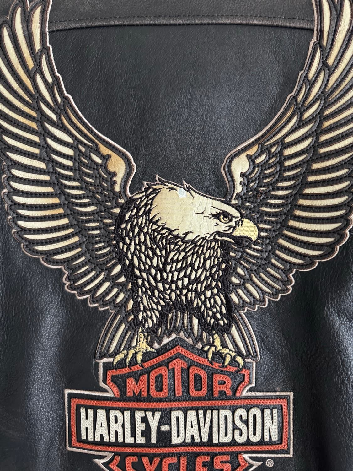 [L] 빈티지 할리데이비슨 이글 패치 가죽 자켓 상품이미지6