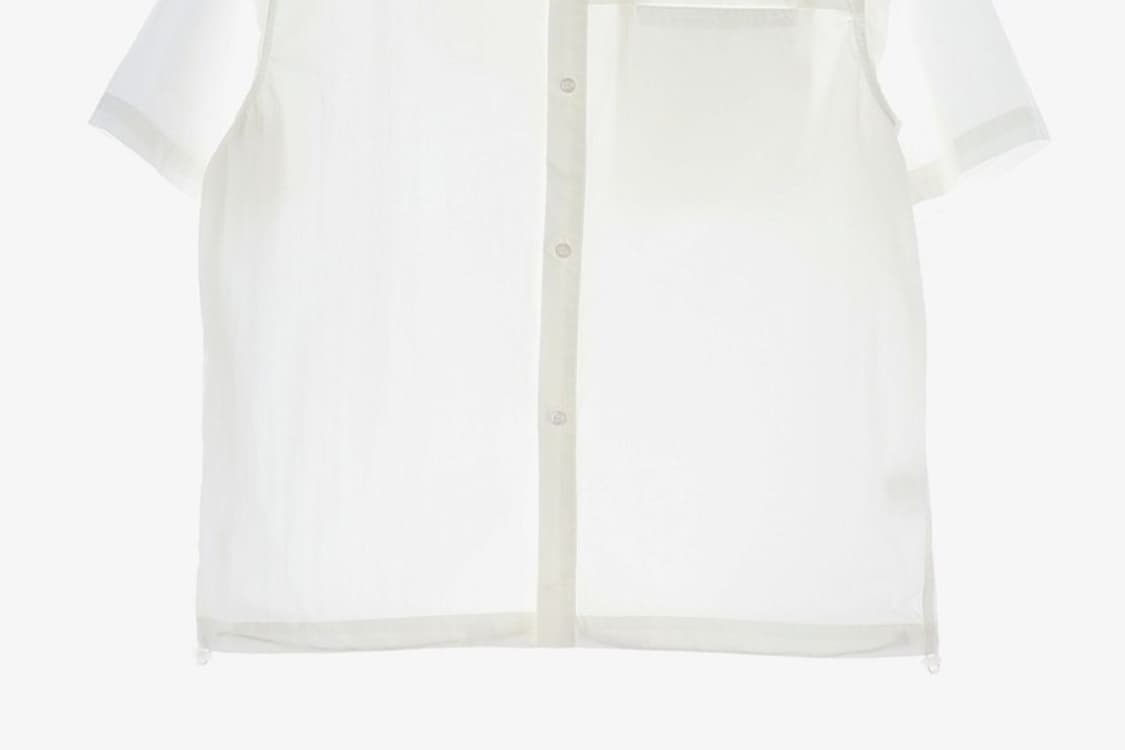 라퍼지스토어 화이트 시어 코튼 나일론 반팔 셔츠 S 상품이미지4