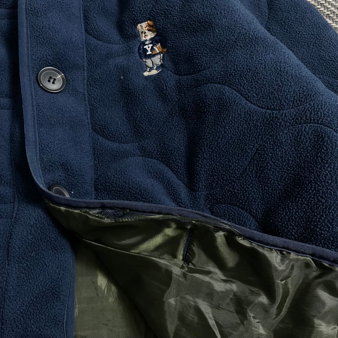 Yali 예일 퀼팅 플리스 자켓 네이비 y 5029 상품이미지5