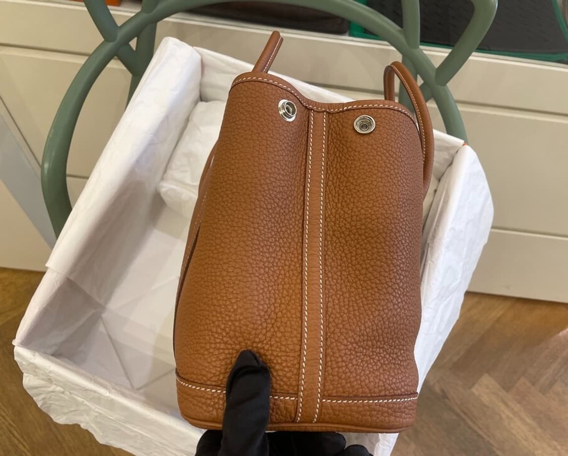 Hermes 가든파티 30 골드 정품 — 새상품급 컨디션 상품이미지4