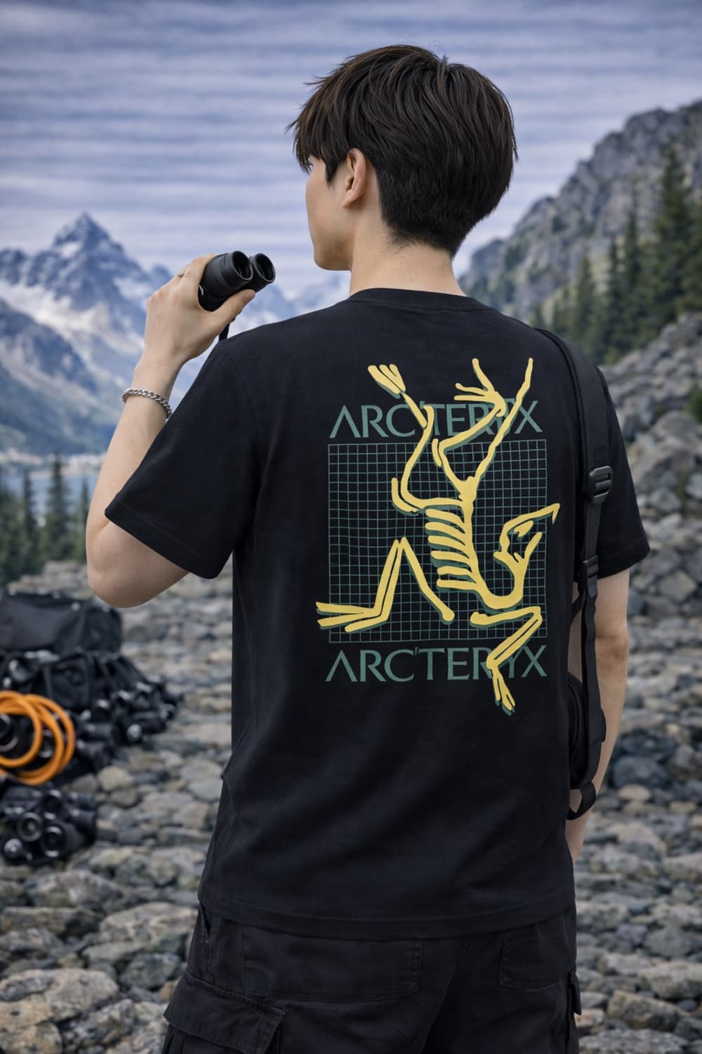 🧢 Arc’teryx 아크테릭스 스켈레톤 그래픽 반팔 티셔츠 (블랙) 상품이미지1