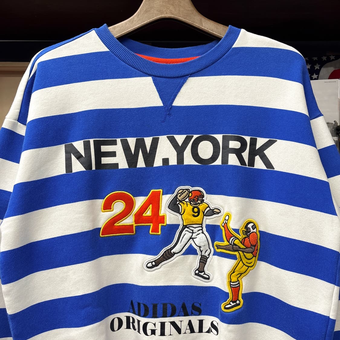 아디다스 오리지널스 아카이브 럭비패치 스트라이프 스웻셔츠 N1219 상품이미지3