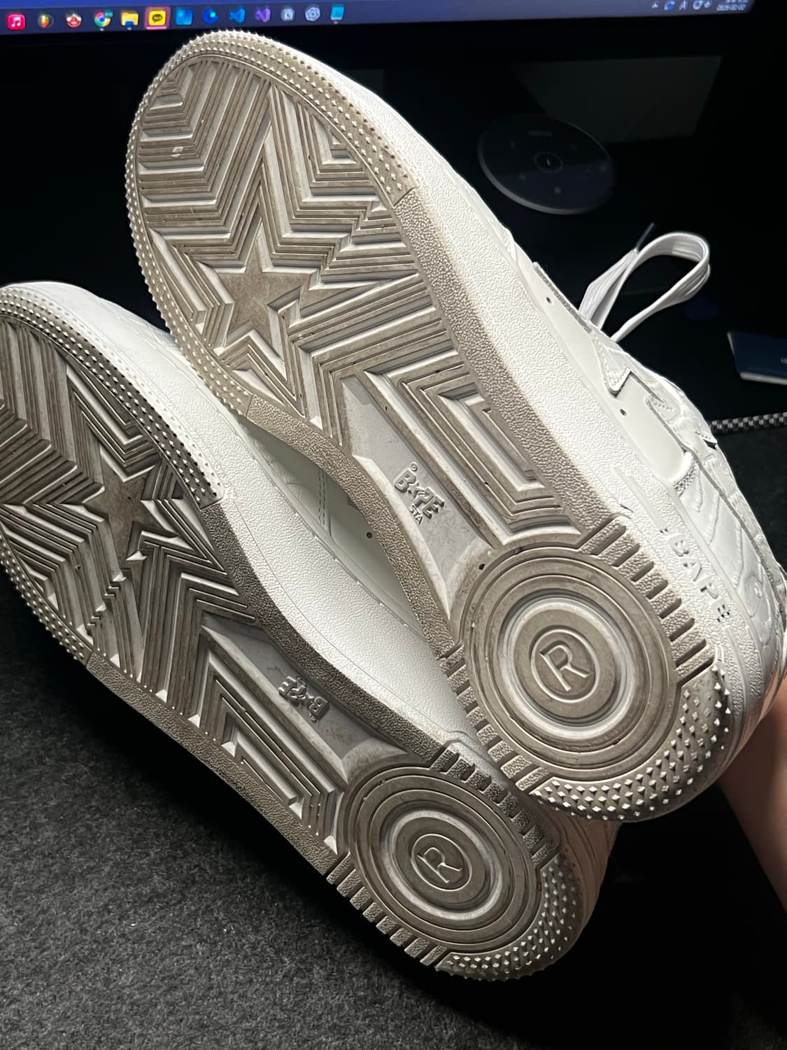 290) 베이프 스타 로우 트리플 화이트 상품이미지4