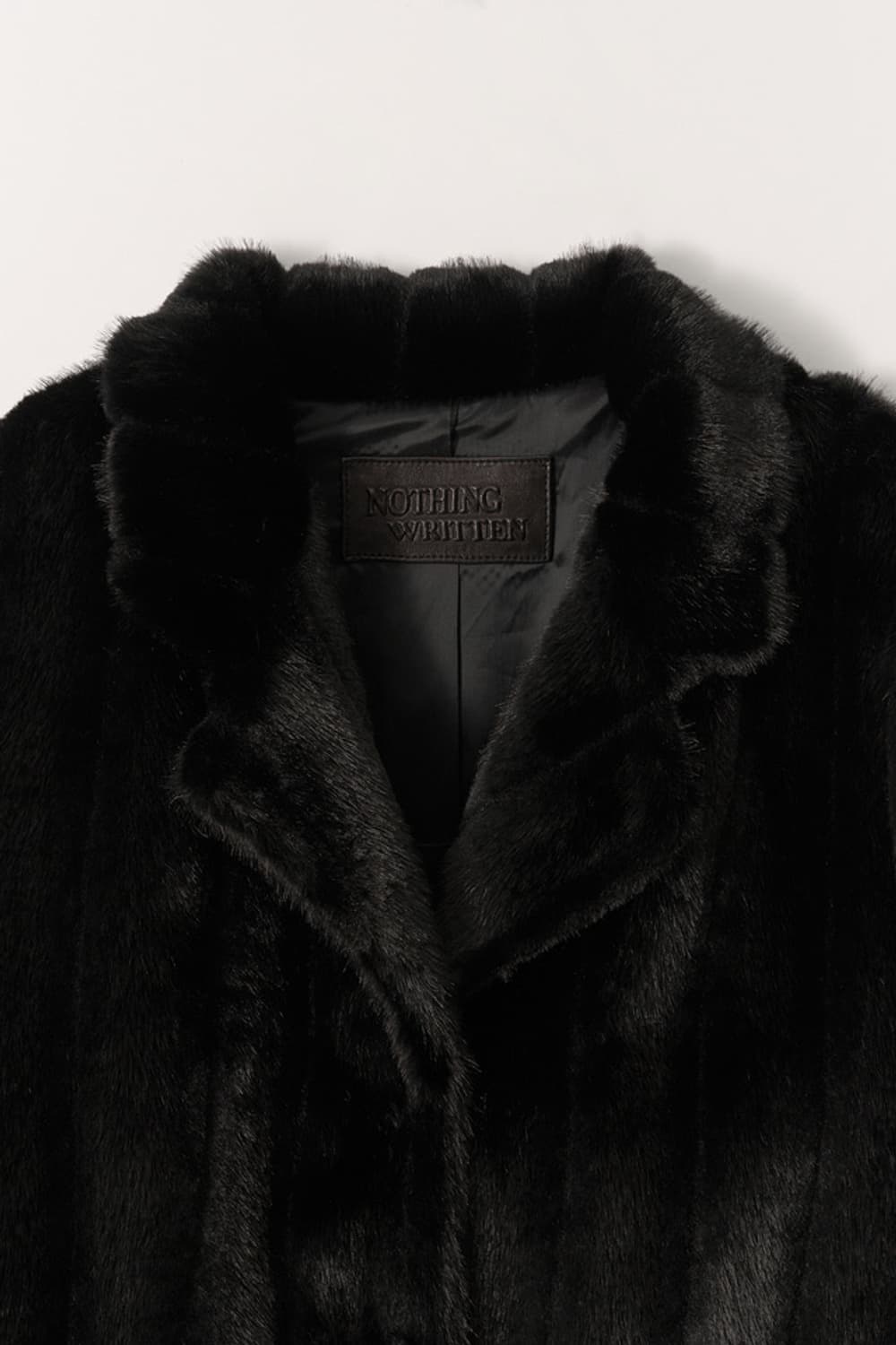 낫띵리튼 퍼 자켓 블랙 새상품 nothingwritten 상품이미지5